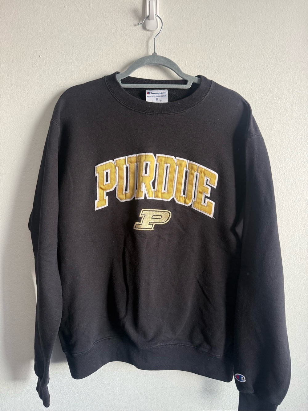 Champion Purdue Black Crewneck Sweatshirt M
